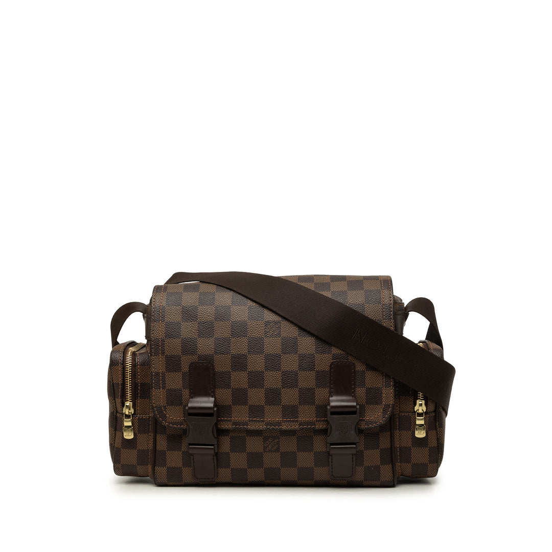 Louis Vuitton Melville Reporter Damier Ébène Marron – vue principale – GABY PARIS
