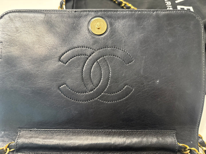 Chanel CC Vintage Cuir d’agneau Simple rabat