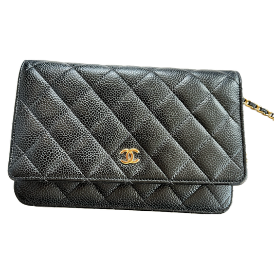 Chanel wallet on chain caviar noir