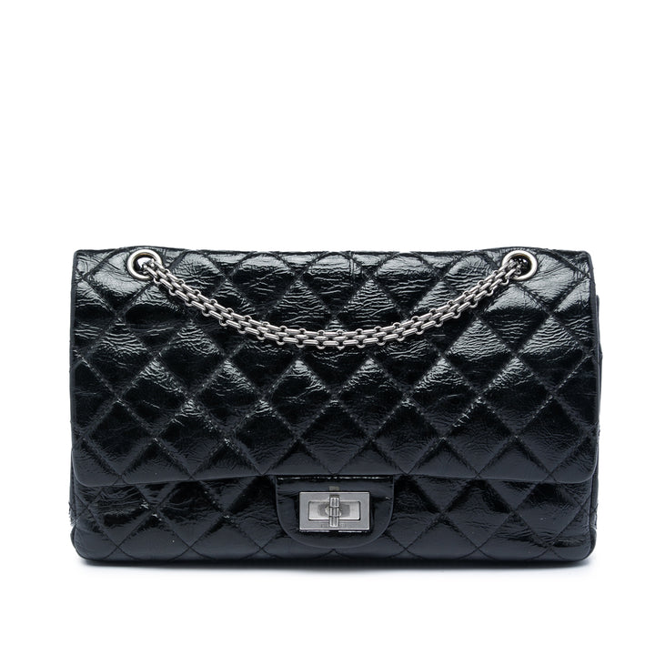 Chanel Matelassé froissé Cuir verni Reissue 2.55 Double rabat 227