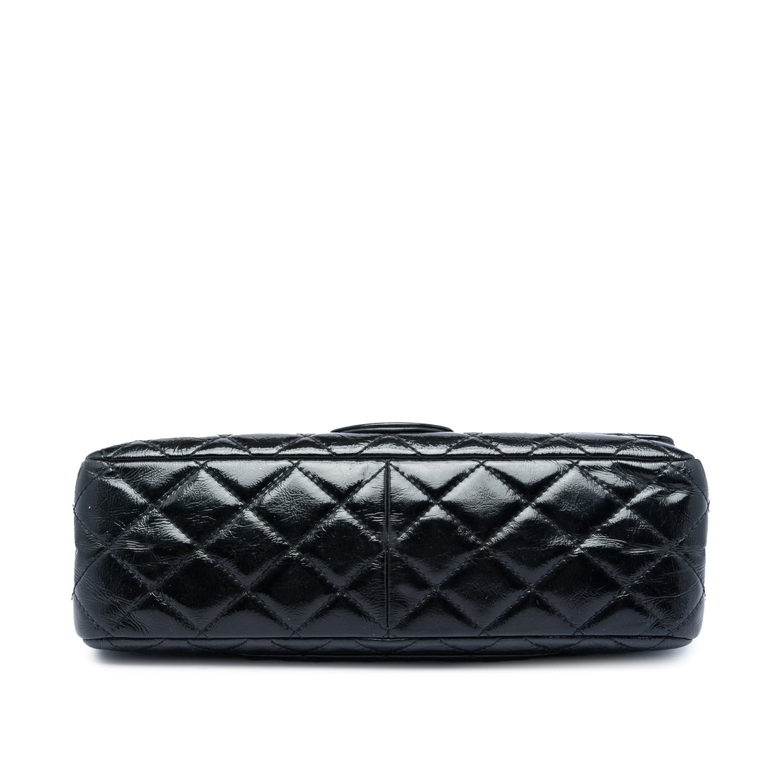 Chanel Matelassé froissé Cuir verni Reissue 2.55 Double rabat 227