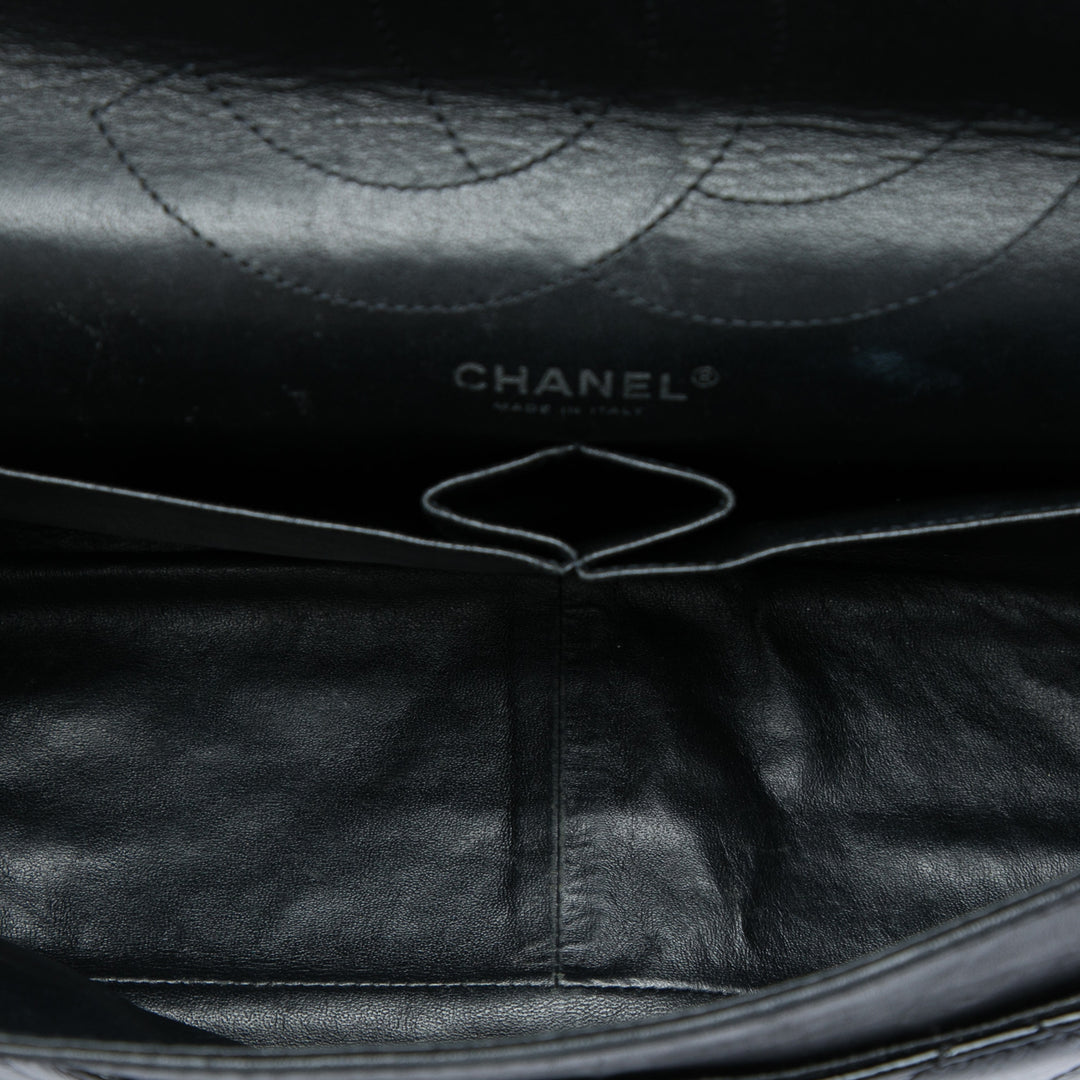 Chanel Matelassé froissé Cuir verni Reissue 2.55 Double rabat 227