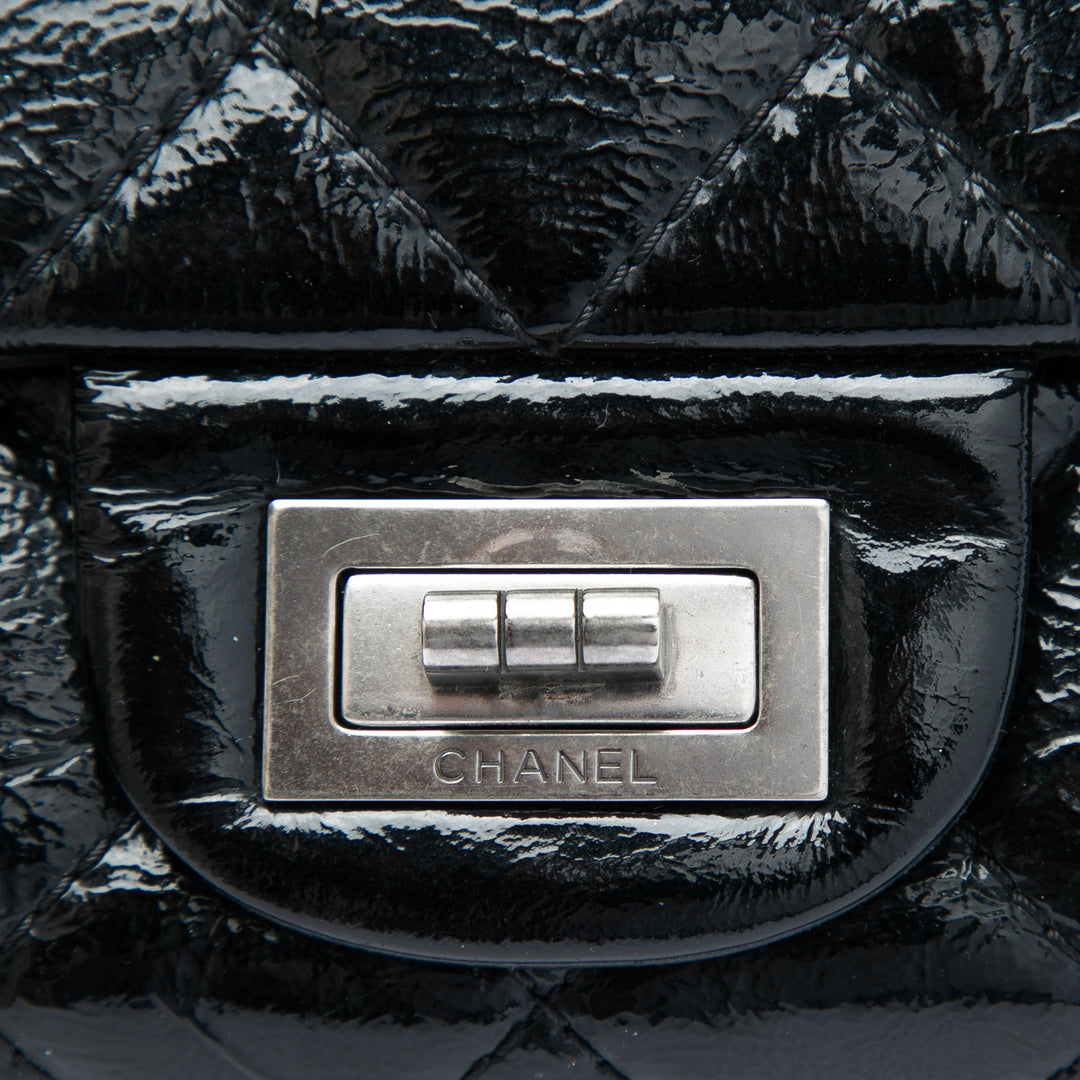 Chanel Matelassé froissé Cuir verni Reissue 2.55 Double rabat 227