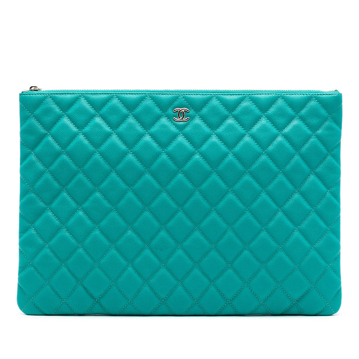 Chanel Large Matelassé Caviar O Étui Pochette