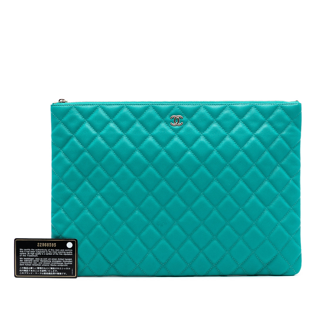Chanel Large Matelassé Caviar O Étui Pochette