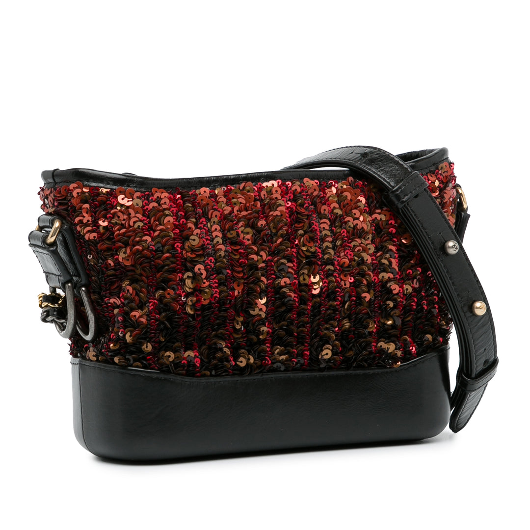 Small Sequin Gabrielle Crossbody Brown - Gaby Paris