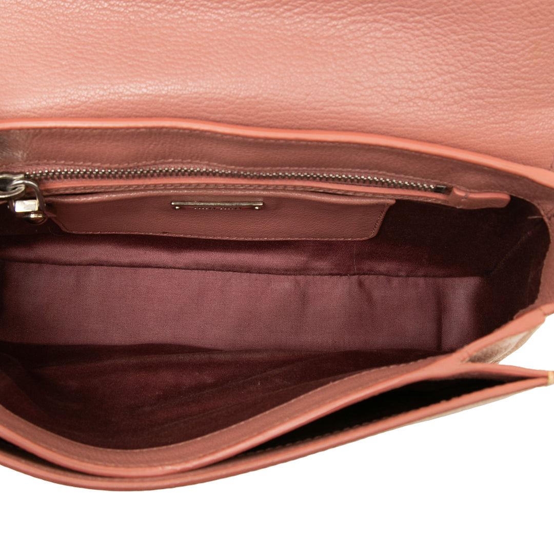 Miu Miu Sac bandoulière Bicolore Madras Cuir de chèvre Marron – vue 4 – GABY PARIS