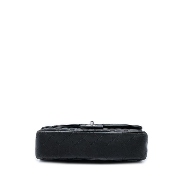Classic Double rabat Moyen Cuir d'agneau Noir