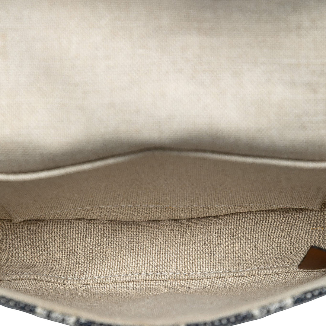 Celine Mini Triomphe Toile et Cuir de veau Besace Sac porté croisé
