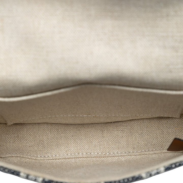 Celine Mini Triomphe Toile et Cuir de veau Besace Sac porté croisé