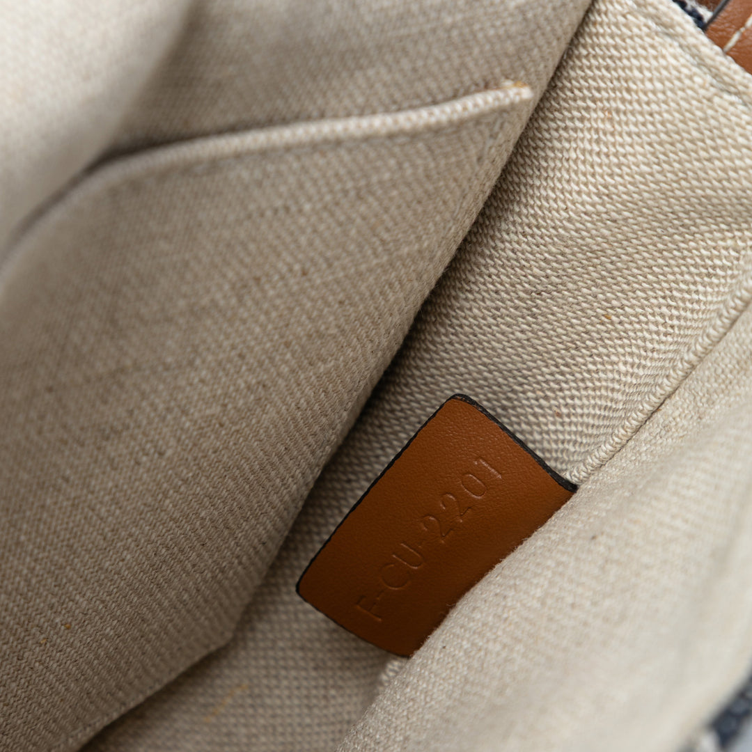 Celine Mini Triomphe Toile et Cuir de veau Besace Sac porté croisé