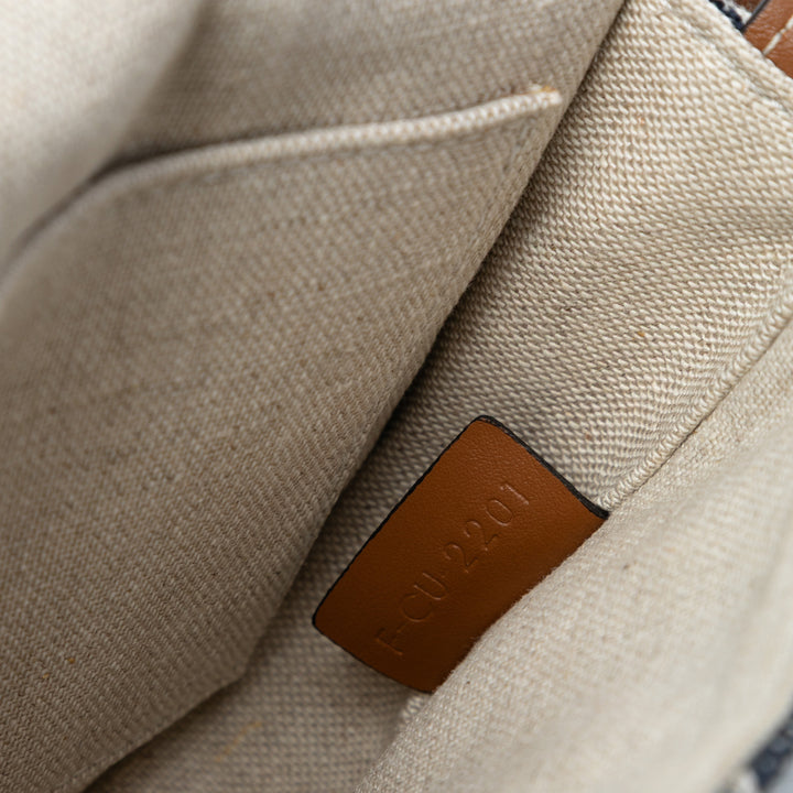 Celine Mini Triomphe Toile et Cuir de veau Besace Sac porté croisé