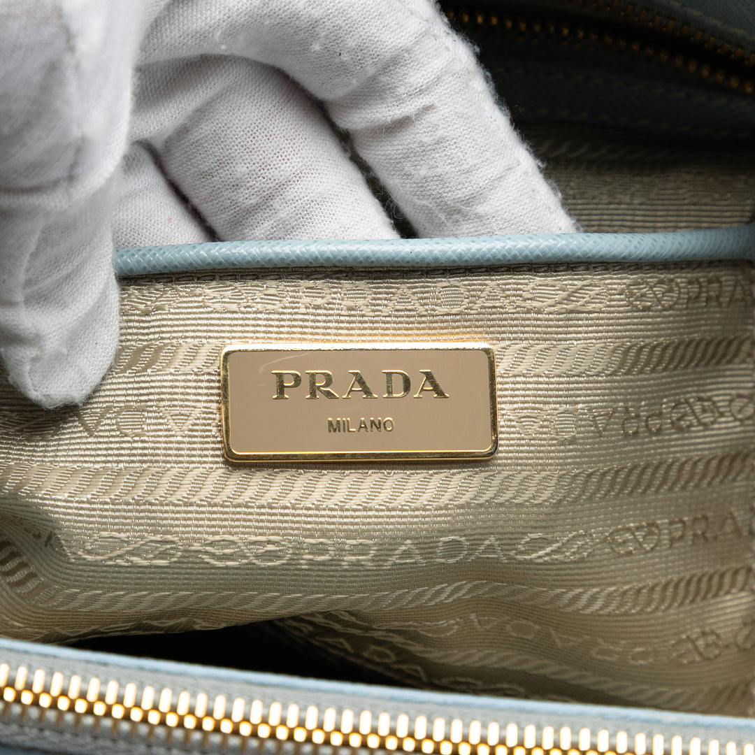 Prada Large Saffiano Lux Galleria Double Zip Sac