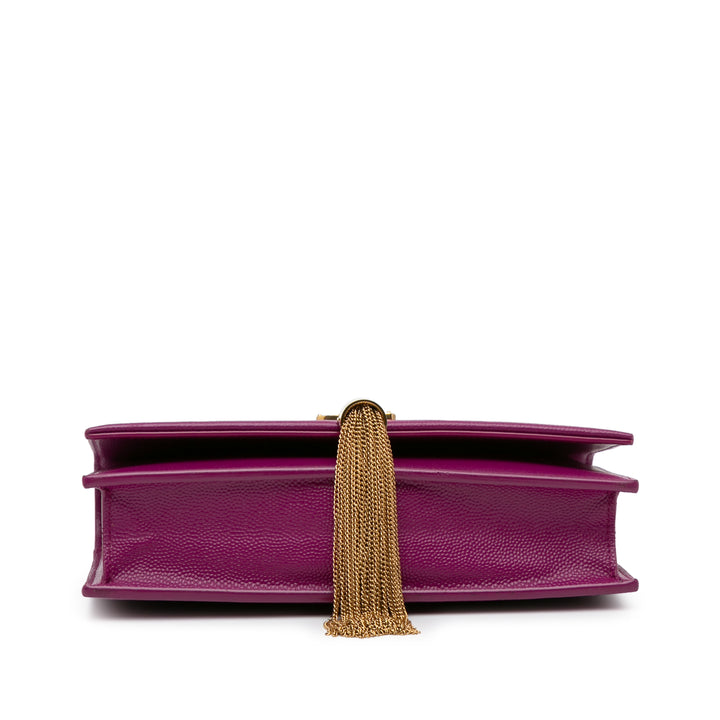 Grain De Poudre Kate Tassel Wallet on Chain Purple - Gaby Paris