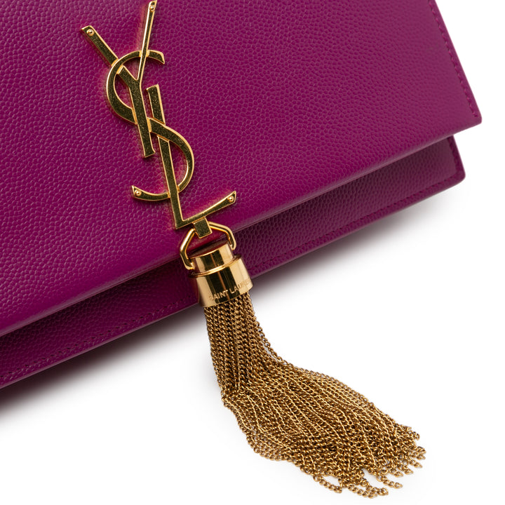 Grain De Poudre Kate Tassel Wallet on Chain Purple - Gaby Paris