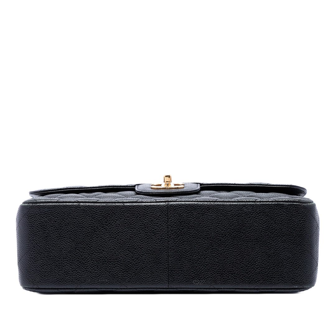 Chanel Classic Double rabat Jumbo Cuir caviar Noir – vue 3 – GABY PARIS