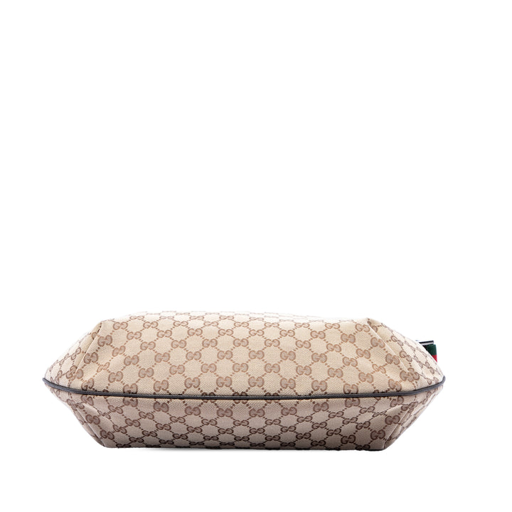 Gucci GG Toile Web Half Moon Sac porté croisé