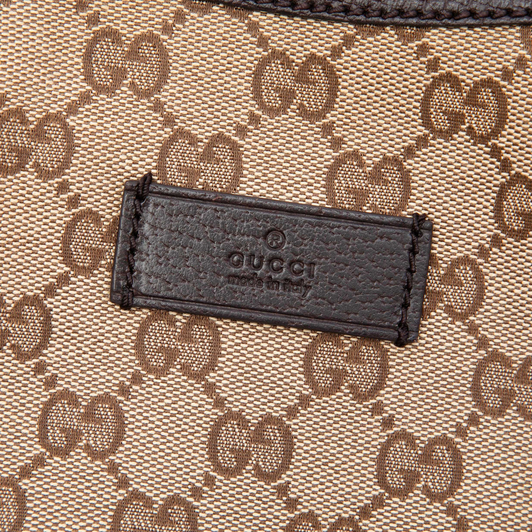 Gucci GG Toile Web Half Moon Sac porté croisé
