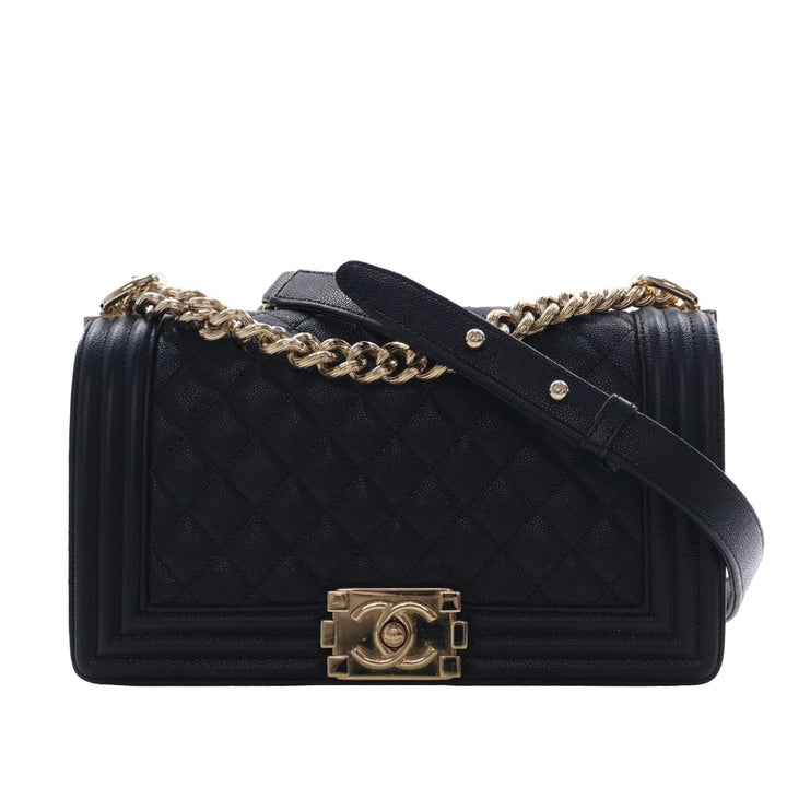 Chanel Old Medium Matelassé Caviar Boy à rabat