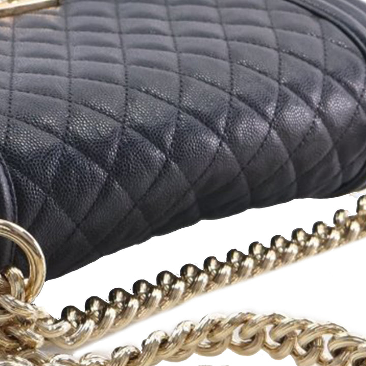 Chanel Old Medium Matelassé Caviar Boy à rabat