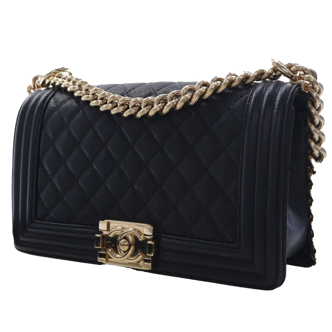 Chanel Old Medium Matelassé Caviar Boy à rabat
