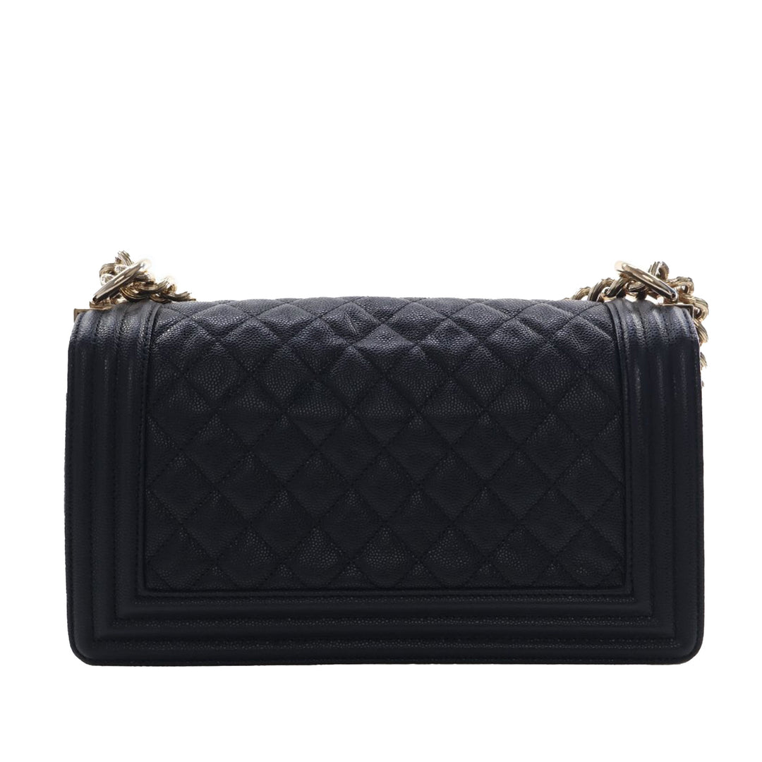 Chanel Old Medium Matelassé Caviar Boy à rabat