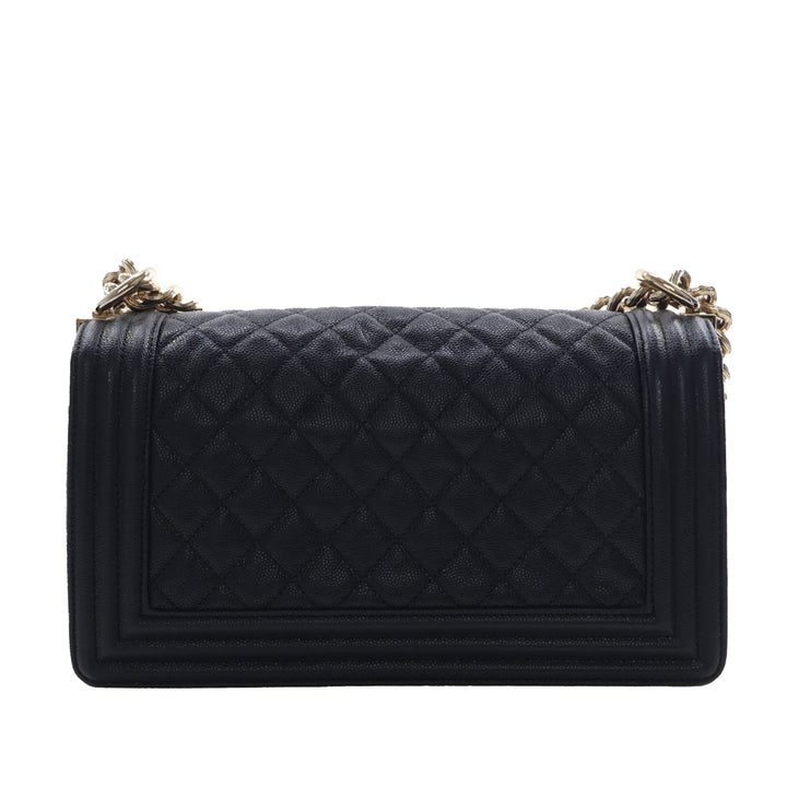 Chanel Old Medium Matelassé Caviar Boy à rabat