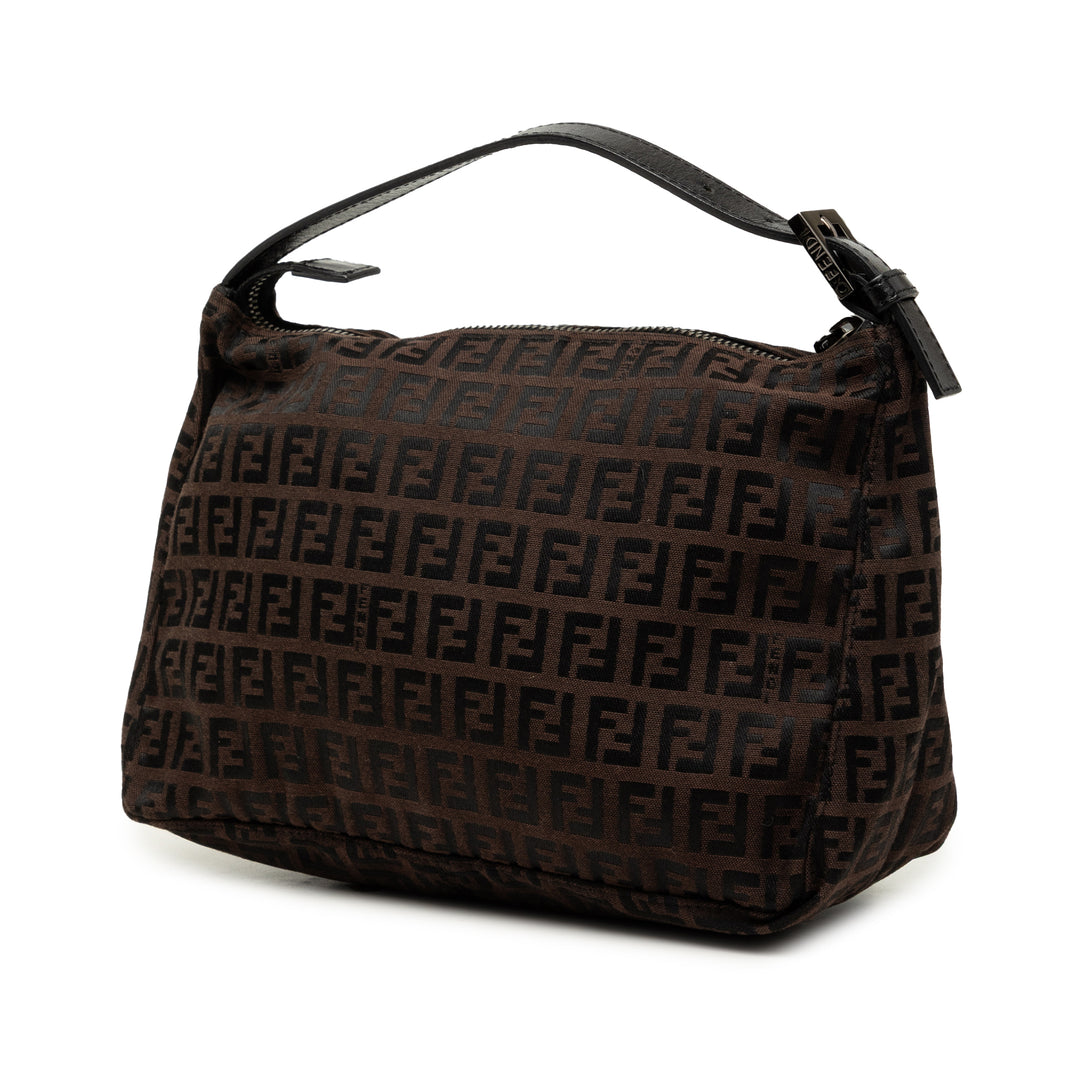 Fendi Sac à main Zucchino Marron – vue 2 – GABY PARIS
