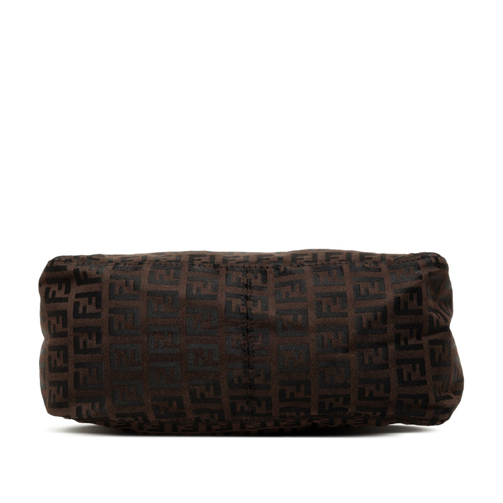 Fendi Sac à main Zucchino Marron – vue 3 – GABY PARIS