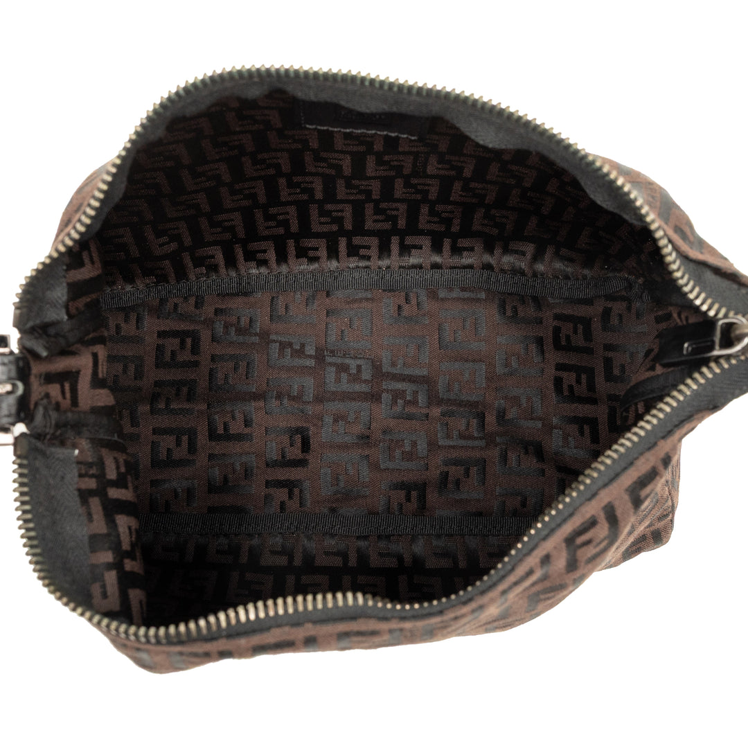 Fendi Sac à main Zucchino Marron – vue 4 – GABY PARIS