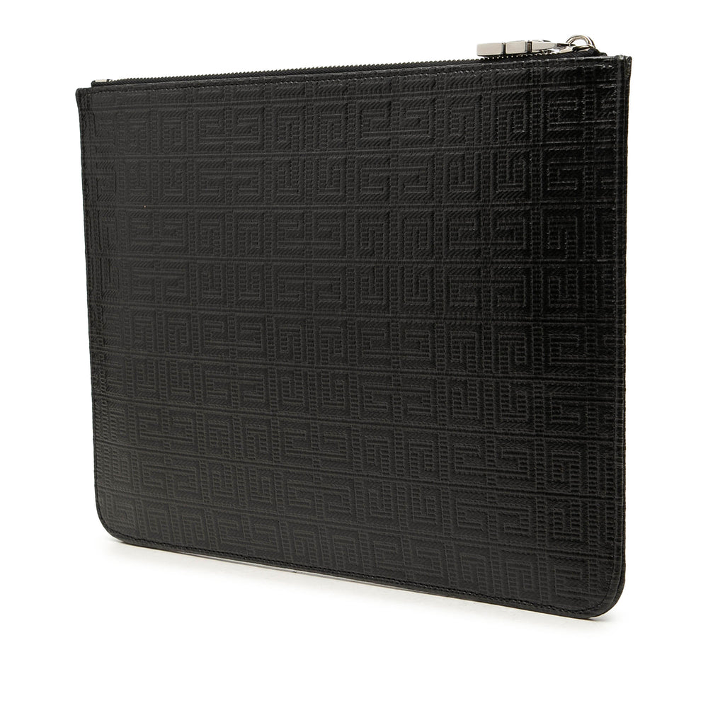 Givenchy Pochette 4G embossé Plat Toile enduite Noir – vue 2 – GABY PARIS