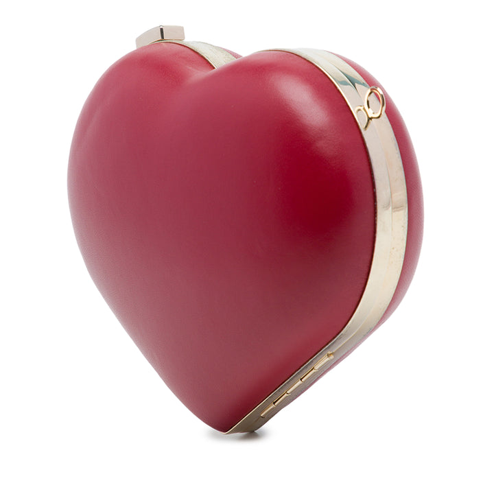 Rockstud Carry Secrets Heart Minaudiere Sac Rouge