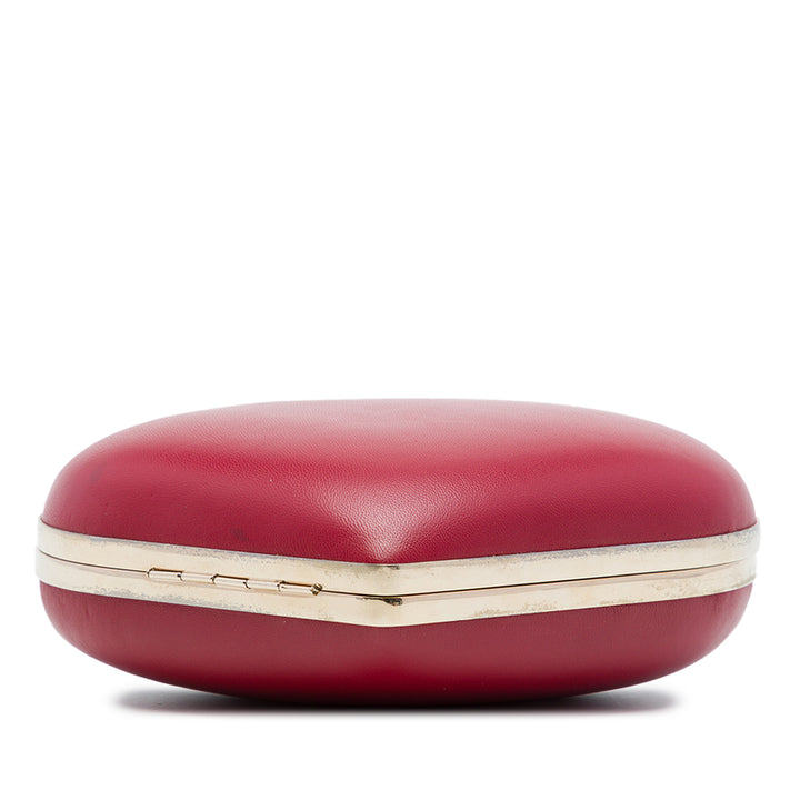 Rockstud Carry Secrets Heart Minaudiere Sac Rouge