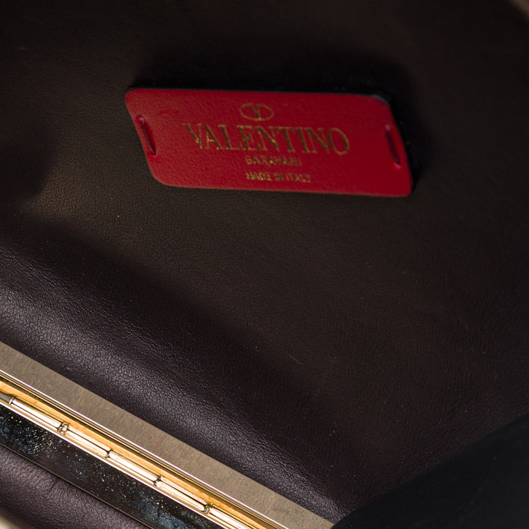 Rockstud Carry Secrets Heart Minaudiere Sac Rouge