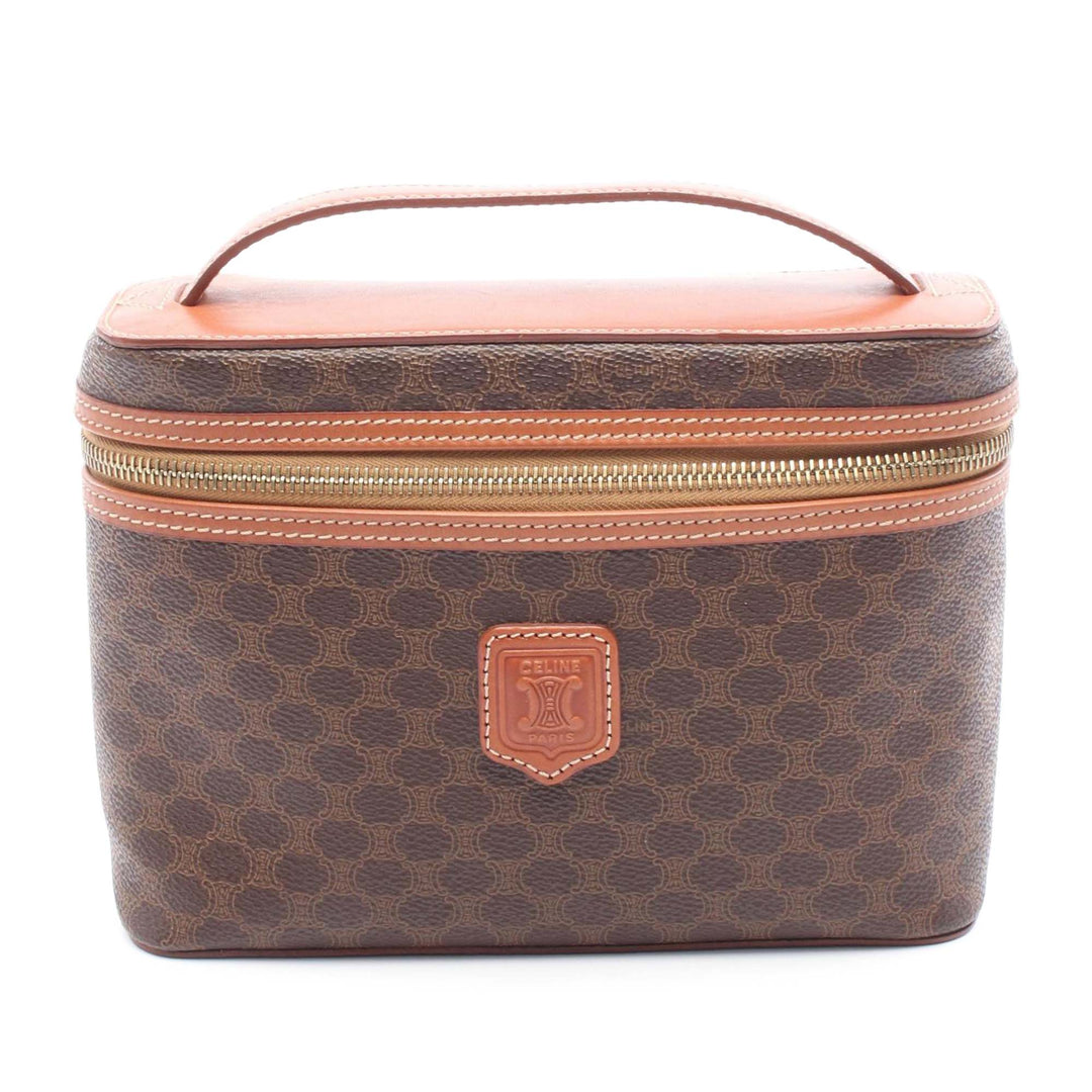 Macadam Coated Canvas Vanity Bag Brown - Gaby Paris