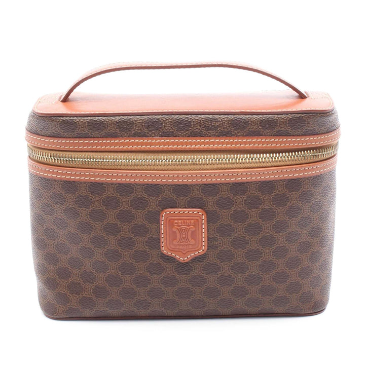 Macadam Coated Canvas Vanity Bag Brown - Gaby Paris