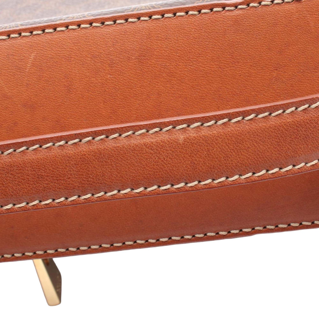 Macadam Coated Canvas Vanity Bag Brown - Gaby Paris