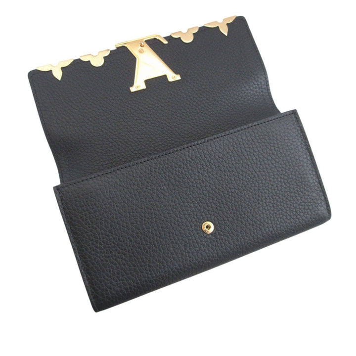 Louis Vuitton Taurillon Capucines Flower Portefeuille long