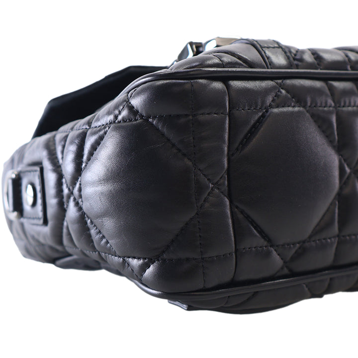 Dior Macrocannage Diorcamp Sac Messenger Petit Cuir de veau Noir