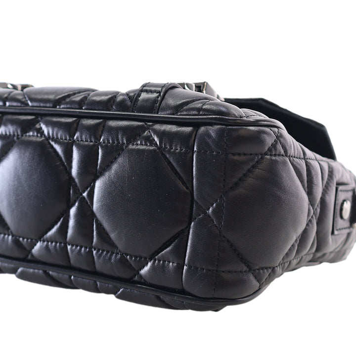 Dior Macrocannage Diorcamp Sac Messenger Petit Cuir de veau Noir