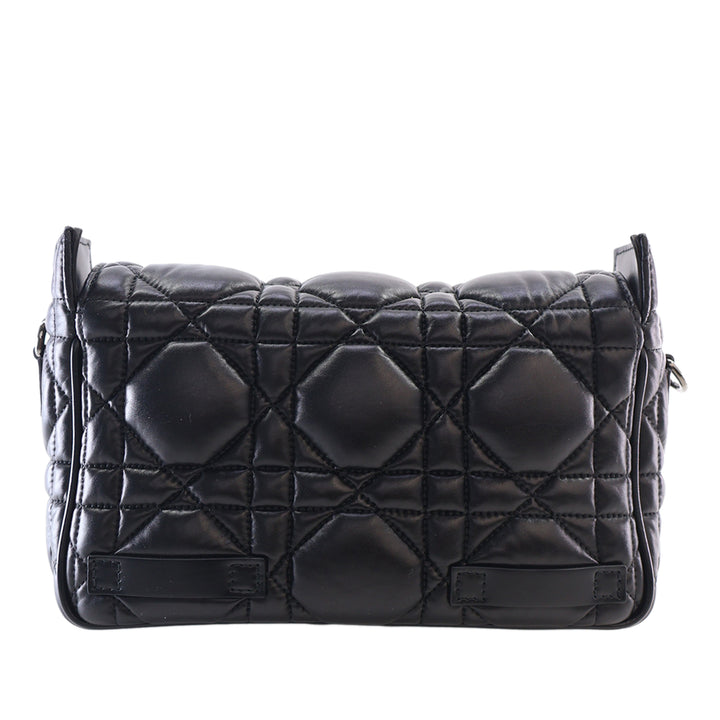 Dior Macrocannage Diorcamp Sac Messenger Petit Cuir de veau Noir