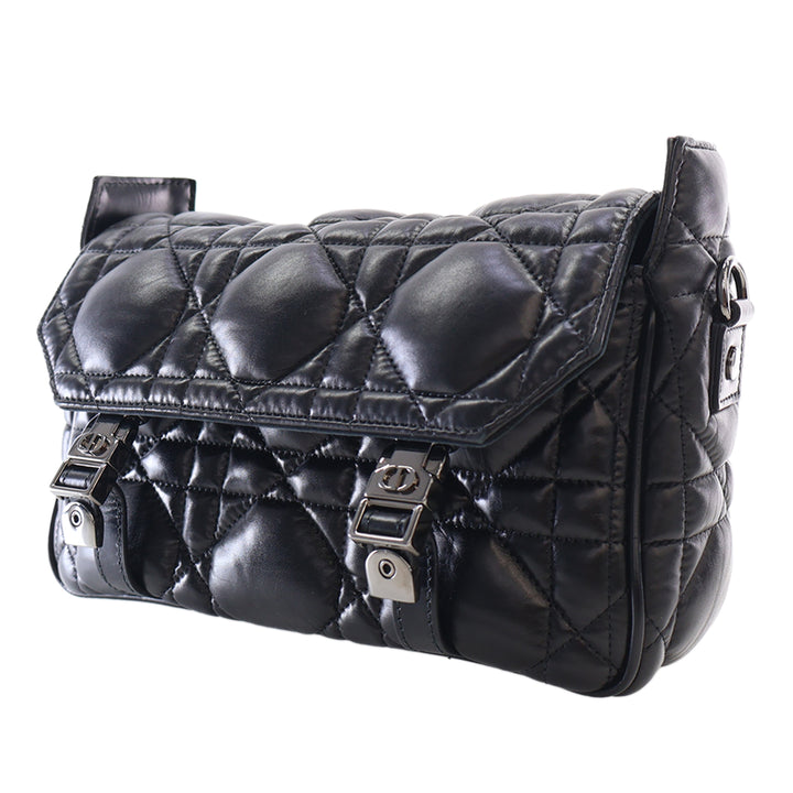 Dior Macrocannage Diorcamp Sac Messenger Petit Cuir de veau Noir