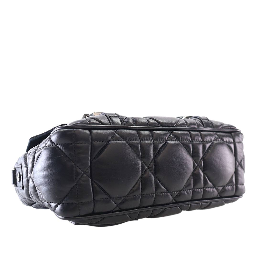 Dior Macrocannage Diorcamp Sac Messenger Petit Cuir de veau Noir