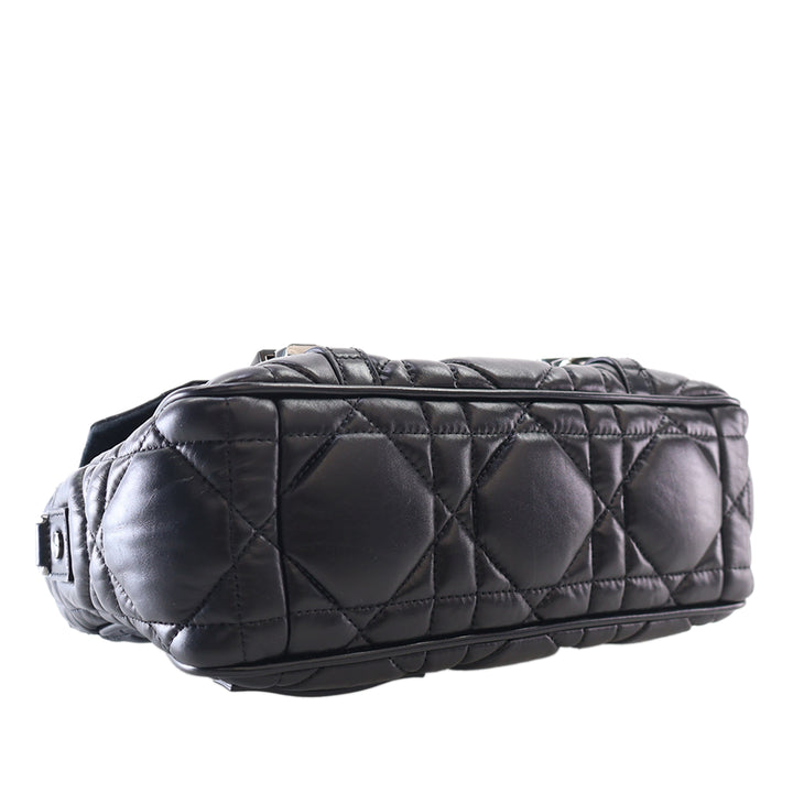Dior Macrocannage Diorcamp Sac Messenger Petit Cuir de veau Noir