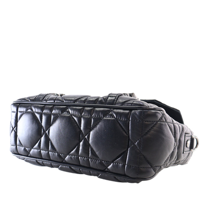 Dior Macrocannage Diorcamp Sac Messenger Petit Cuir de veau Noir