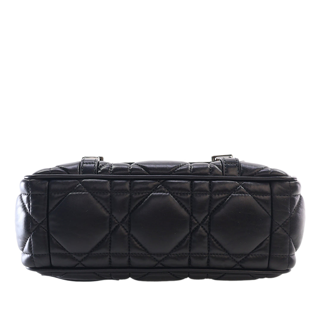 Dior Macrocannage Diorcamp Sac Messenger Petit Cuir de veau Noir