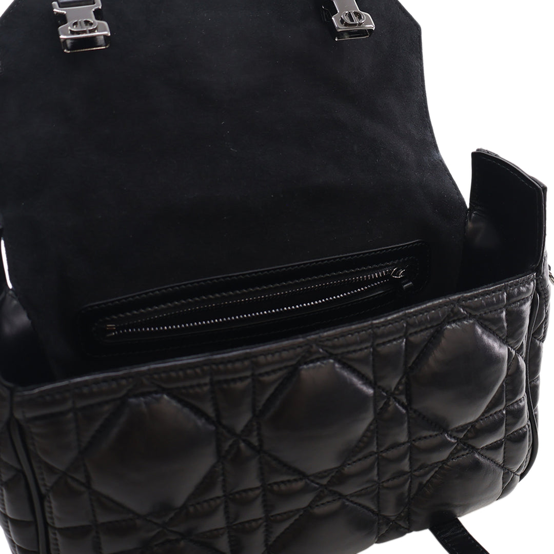 Dior Macrocannage Diorcamp Sac Messenger Petit Cuir de veau Noir