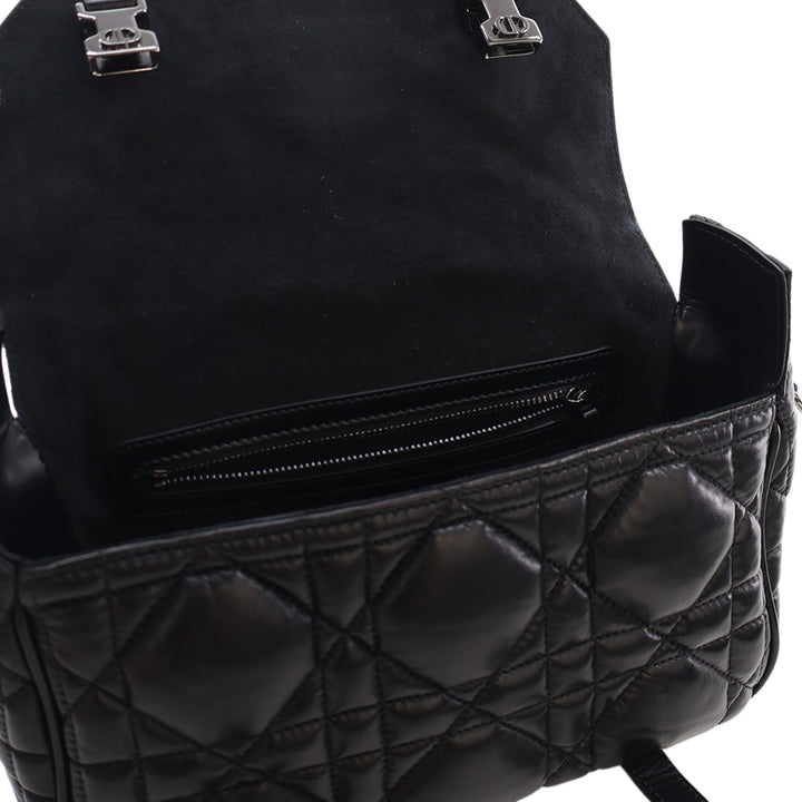 Dior Macrocannage Diorcamp Sac Messenger Petit Cuir de veau Noir