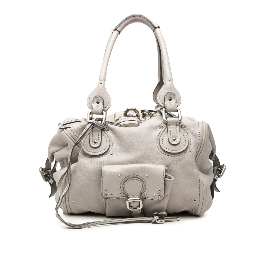 Chloé Sac porté épaule Paddington Poche avant Gris – vue principale – GABY PARIS