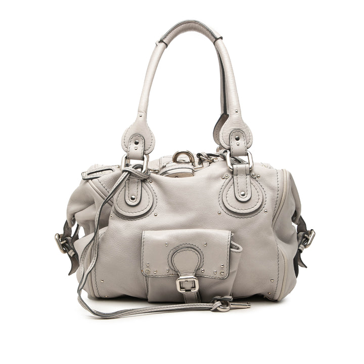 Chloé Sac porté épaule Paddington Poche avant Gris – vue principale – GABY PARIS